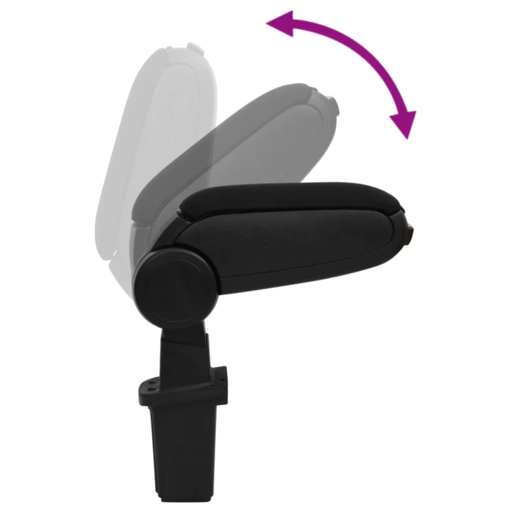 Bracciolo per Auto Nero 12x32x(34-50) cm in ABS - homemem39