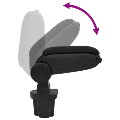 Bracciolo per Auto Nero 13,5x32,5x(31-46,5) cm in ABS | homemem39