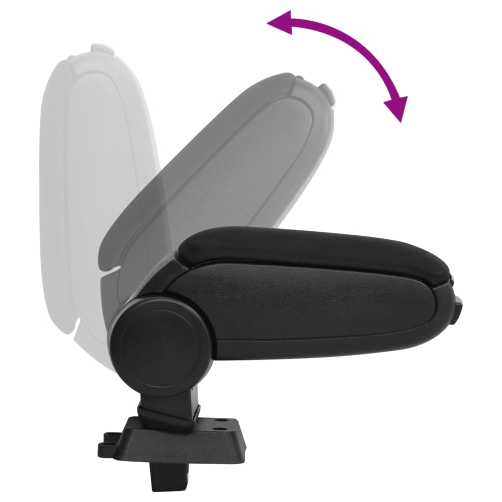 Bracciolo per Auto Nero 12x33x(24-42) cm in ABS - homemem39