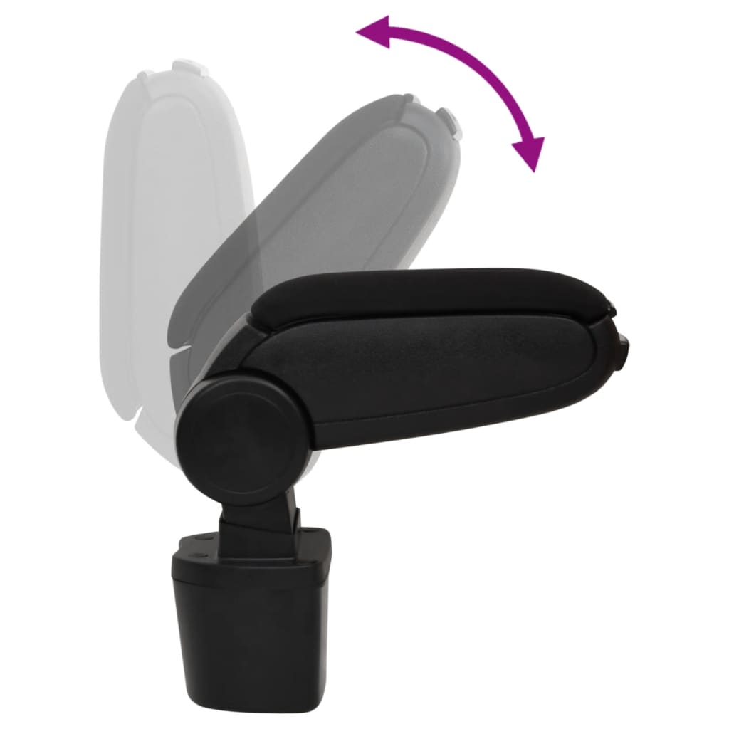 Bracciolo per Auto Nero 14,5x31,5x(30-48) cm in ABS - homemem39