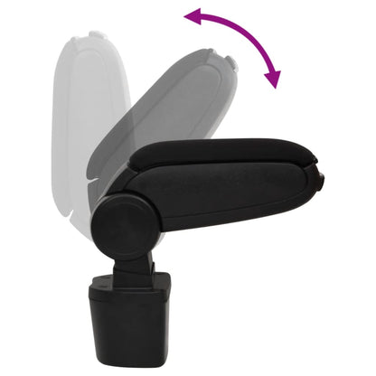 Bracciolo per Auto Nero 14,5x31,5x(30-48) cm in ABS - homemem39