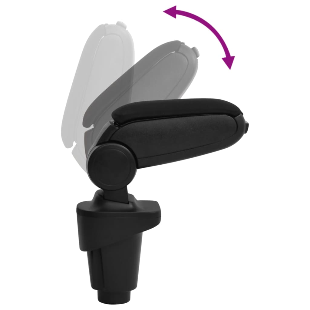 Bracciolo per Auto Nero 14x35x(37-53) cm in ABS - homemem39