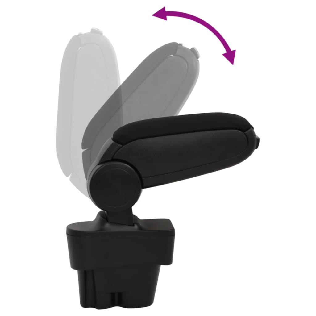 Bracciolo per Auto Nero 12x36x(33,5-48) cm in ABS - homemem39