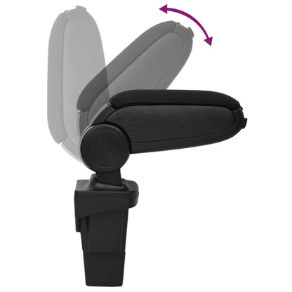 Bracciolo per Auto Nero 17x32x(37-53) cm in ABS - homemem39