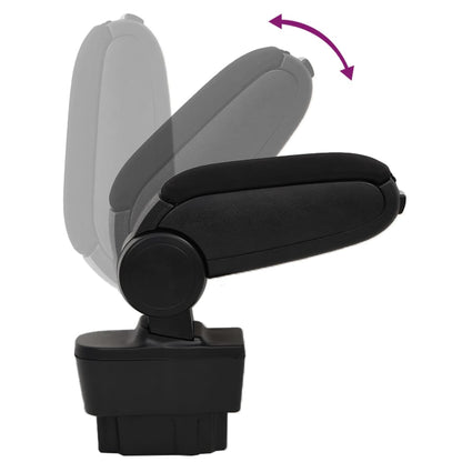 Bracciolo per Auto Nero 12x37x(31-48) cm in ABS - homemem39