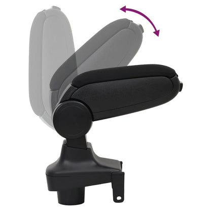 Bracciolo per Auto Nero 15x35x(30-47) cm in ABS | homemem39