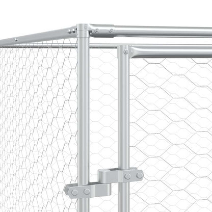 Cuccia per Cani da Esterno Argento 2x2x2 m Acciaio Zincato | homemem39