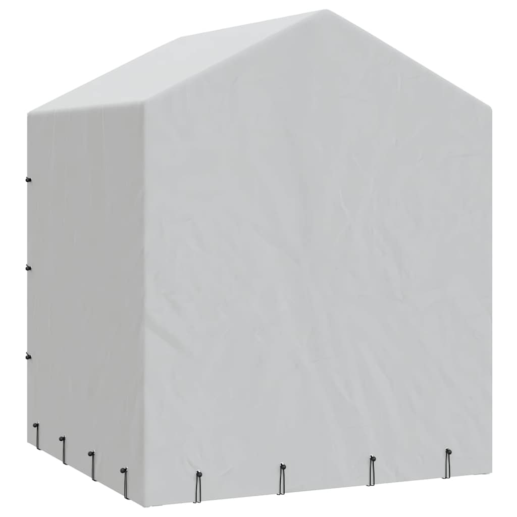 Cuccia Cani da Esterno Tetto Argento 2x2x2,5 m Acciaio Zincato