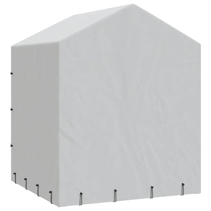 Cuccia Cani da Esterno Tetto Argento 2x2x2,5 m Acciaio Zincato