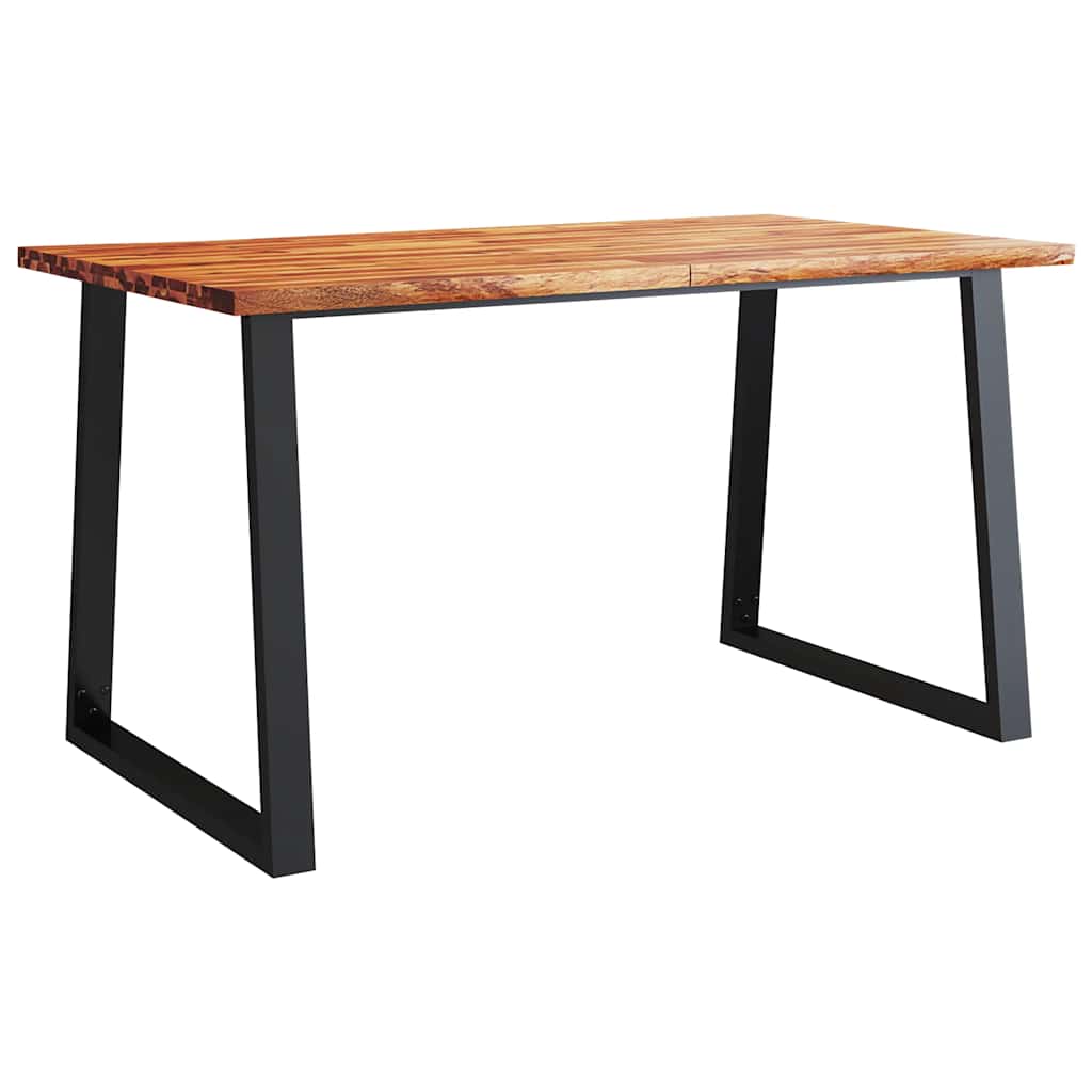 Tavolo da Pranzo Bordi Vivi 140x80x75 cm Legno Massello Acacia | homemem39