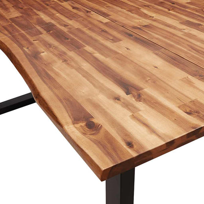Tavolo da Pranzo Bordi Vivi 180x90x75 cm Legno Massello Acacia | homemem39