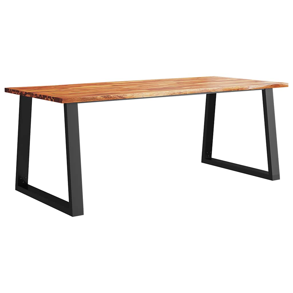 Tavolo da Pranzo Bordi Vivi 200x90x75 cm Legno Massello Acacia | homemem39