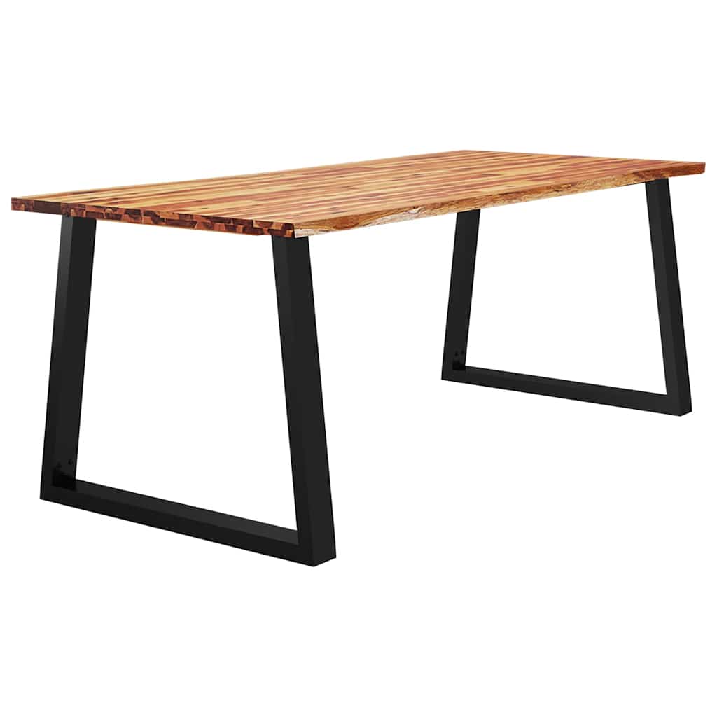 Tavolo da Pranzo Bordi Vivi 200x90x75 cm Legno Massello Acacia | homemem39