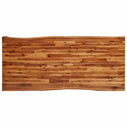 Tavolo da Pranzo Bordi Vivi 200x90x75 cm Legno Massello Acacia | homemem39