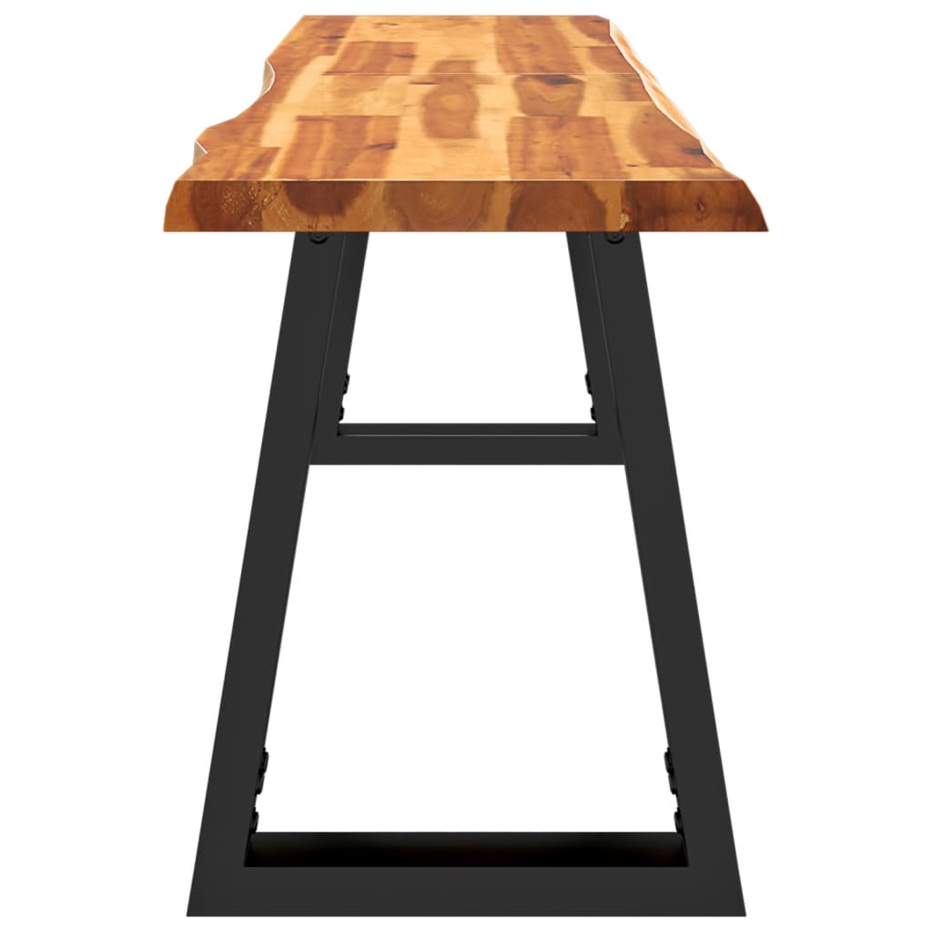 Panca con Bordi Vivi 140 cm in Legno Massello di Acacia | homemem39