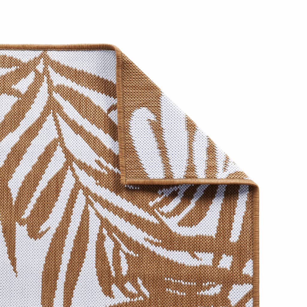 Tappeto da Esterno Marrone e Bianco 80x250 cm Reversibile - homemem39