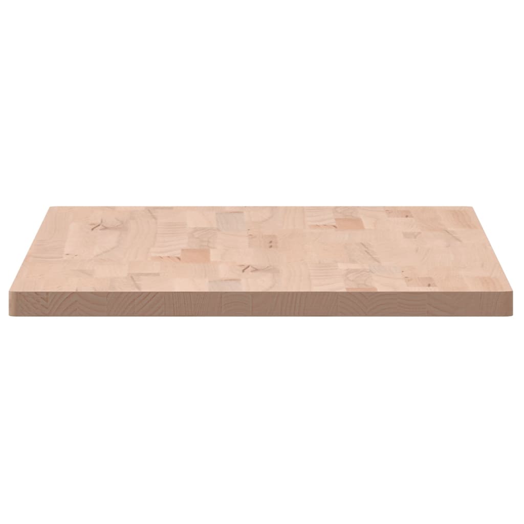 Piano Tavolo 100x50x2,5cm Rettangolare Legno Massello di Faggio - homemem39