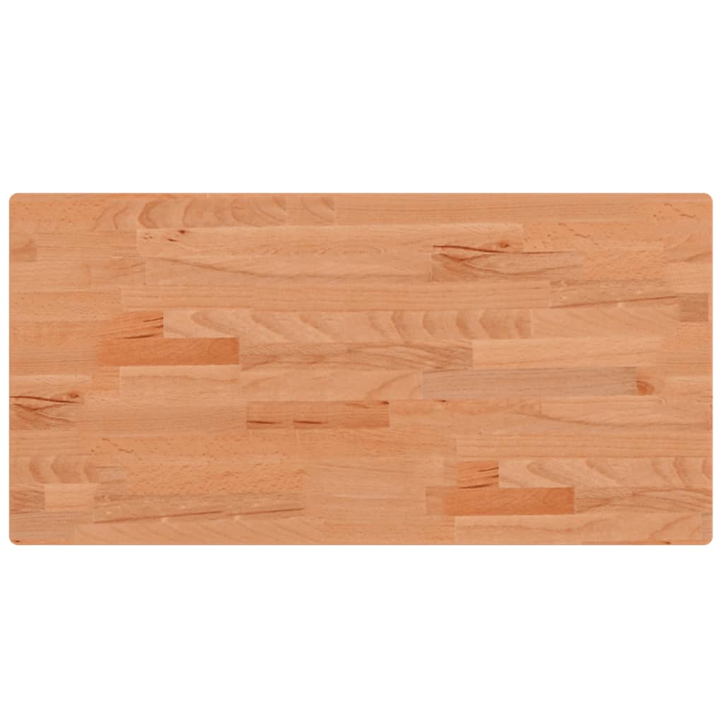 Piano Tavolo 80x40x2,5cm Rettangolare Legno Massello di Faggio | homemem39