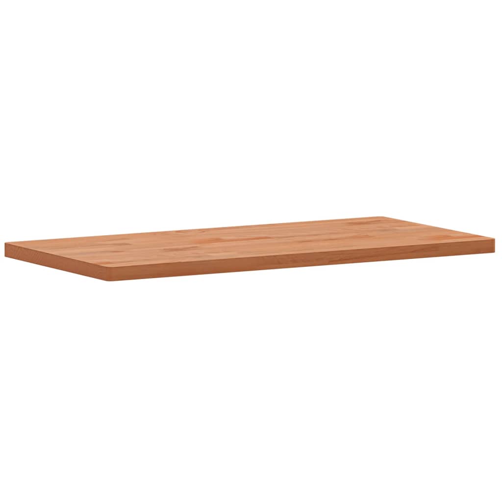 Piano Tavolo 80x40x2,5cm Rettangolare Legno Massello di Faggio | homemem39