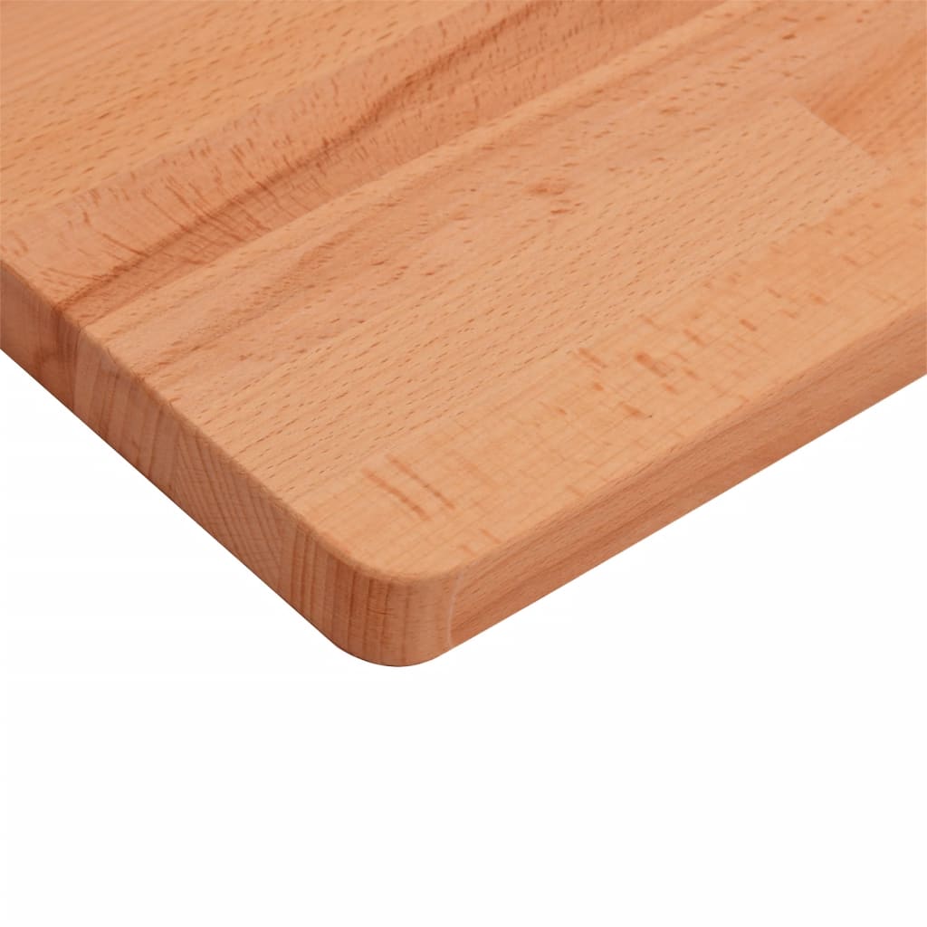 Piano Tavolo 80x40x2,5cm Rettangolare Legno Massello di Faggio | homemem39