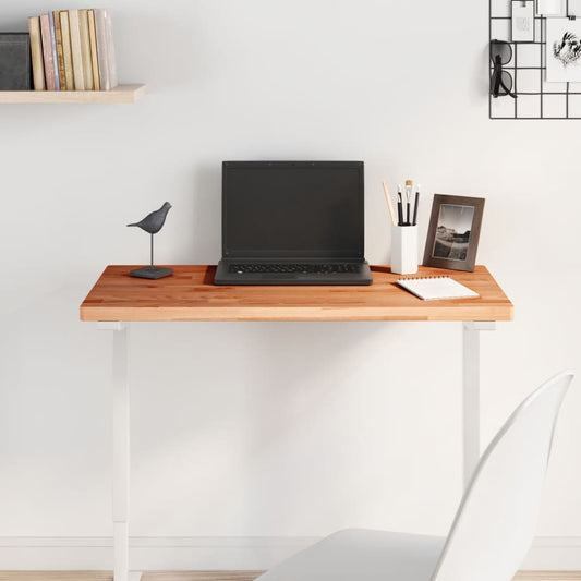 Piano Tavolo 80x40x2,5cm Rettangolare Legno Massello di Faggio | homemem39