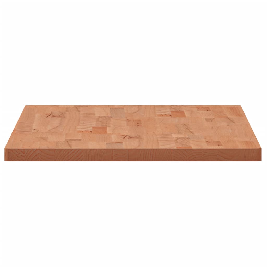 Piano Tavolo 100x50x2,5cm Rettangolare Legno Massello di Faggio - homemem39