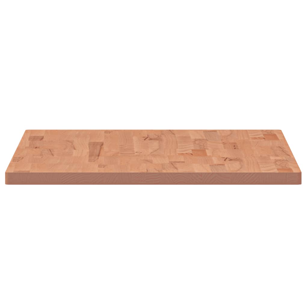 Piano Tavolo 100x60x2,5cm Rettangolare Legno Massello di Faggio - homemem39