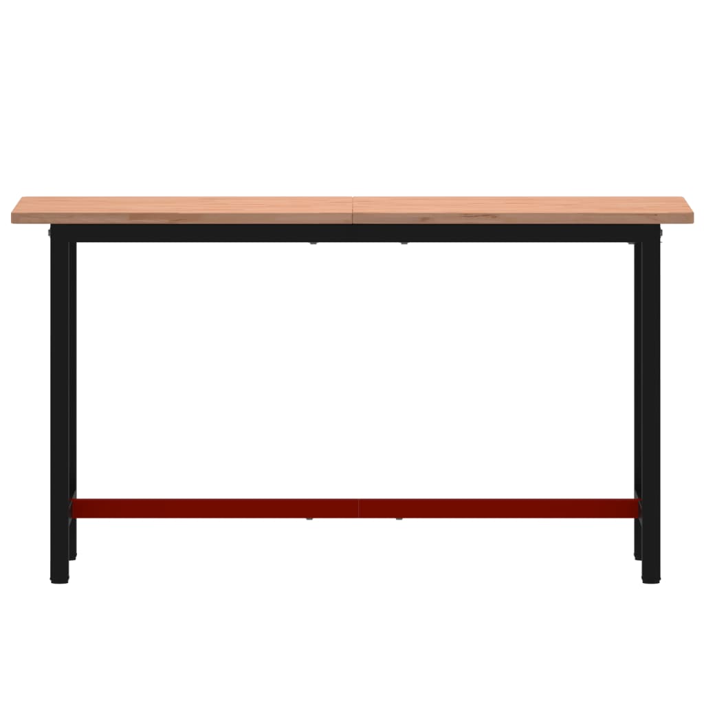 Banco da Lavoro 150x55x81,5 cm Legno Massello Faggio e Metallo