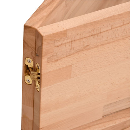 Banco da Lavoro 200x55x81,5 cm Legno Massello Faggio e Metallo