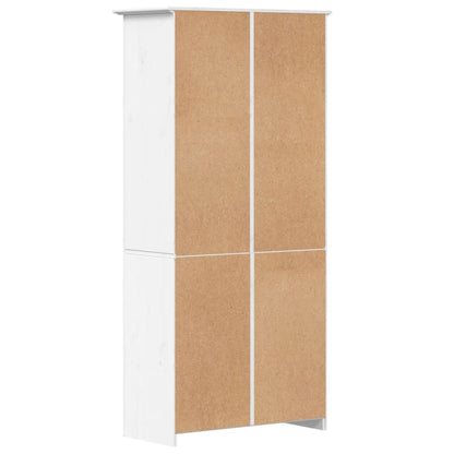 Libreria BODO 82x40x173 cm in Legno Massello di Pino Bianco | homemem39