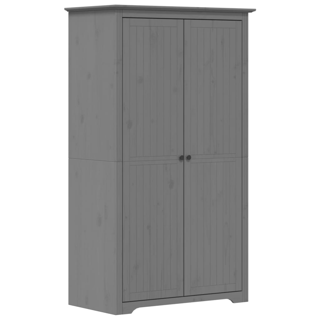 Armadio BODO 99x53,5x173 cm in Legno Massello di Pino Grigio - homemem39
