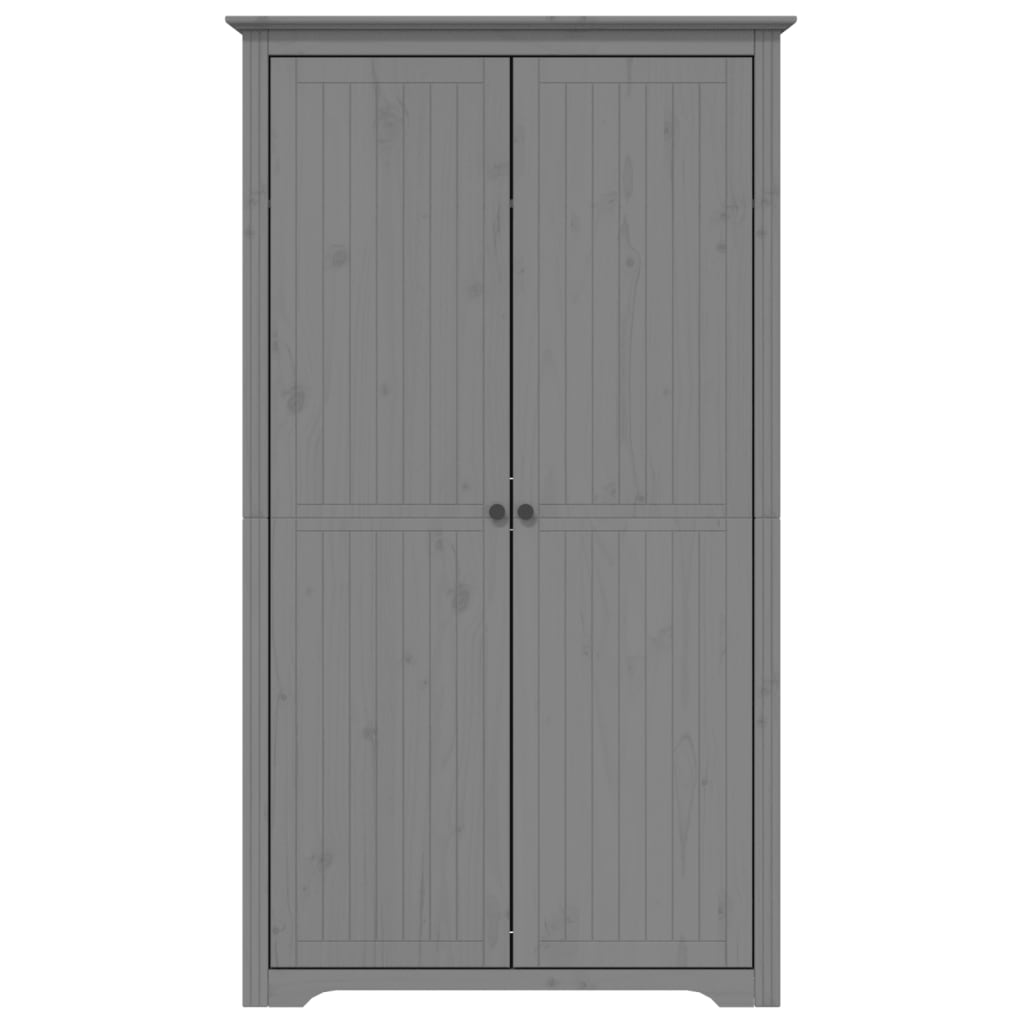 Armadio BODO 99x53,5x173 cm in Legno Massello di Pino Grigio - homemem39