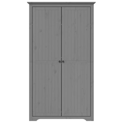 Armadio BODO 99x53,5x173 cm in Legno Massello di Pino Grigio - homemem39