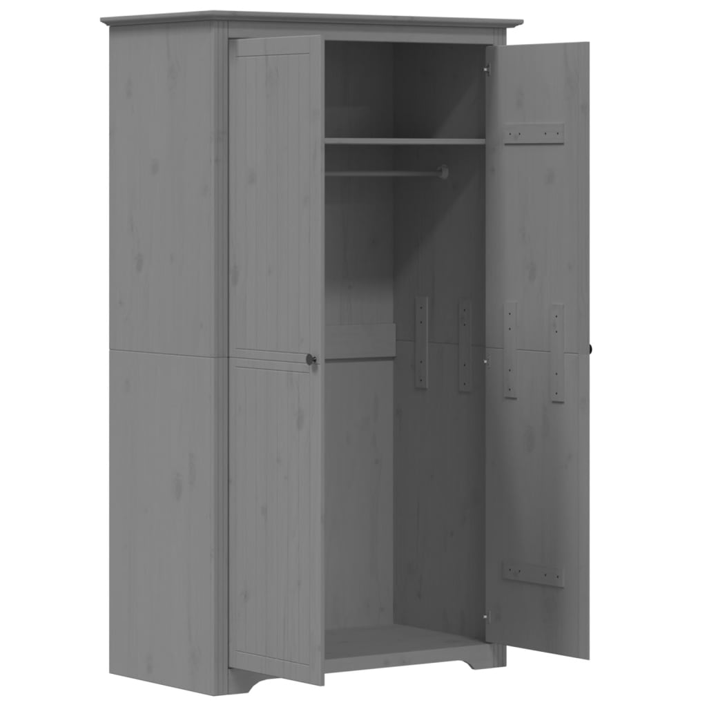 Armadio BODO 99x53,5x173 cm in Legno Massello di Pino Grigio | homemem39