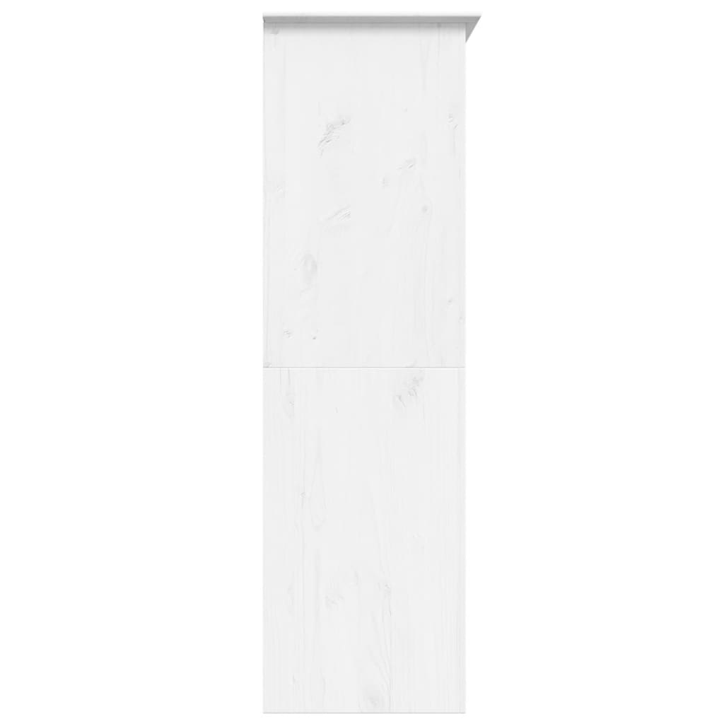 Armadio BODO 146x53,5x173 cm in Legno Massello di Pino Bianco - homemem39