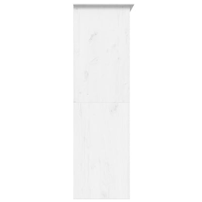 Armadio BODO 146x53,5x173 cm in Legno Massello di Pino Bianco - homemem39