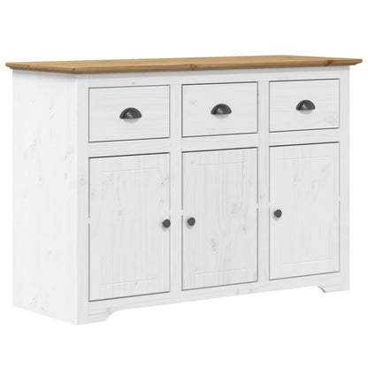 Credenza BODO 115,5x44x80 cm Legno Massello Pino Bianco Marrone - homemem39