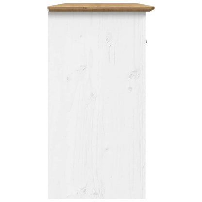Credenza BODO 115,5x44x80 cm Legno Massello Pino Bianco Marrone - homemem39