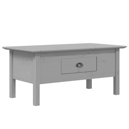 Tavolino da Salotto BODO 100x55x46cm Legno Massello Pino Grigio | homemem39