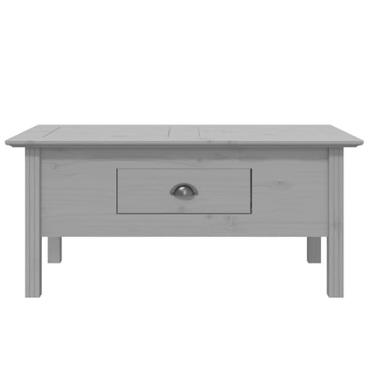 Tavolino da Salotto BODO 100x55x46cm Legno Massello Pino Grigio | homemem39