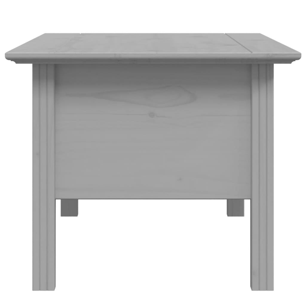 Tavolino da Salotto BODO 100x55x46cm Legno Massello Pino Grigio | homemem39