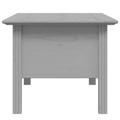 Tavolino da Salotto BODO 100x55x46cm Legno Massello Pino Grigio | homemem39
