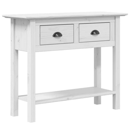Tavolo Consolle BODO 91x35x74 cm Legno Massello Pino Bianco | homemem39