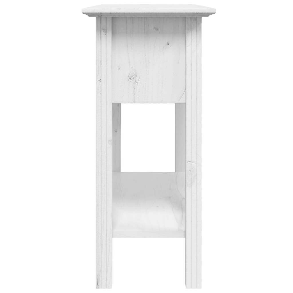 Tavolo Consolle BODO 91x35x74 cm Legno Massello Pino Bianco | homemem39