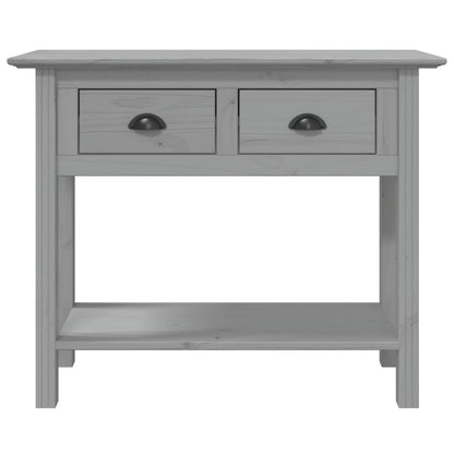 Tavolo Consolle BODO 91x35x74 cm Legno Massello Pino Grigio