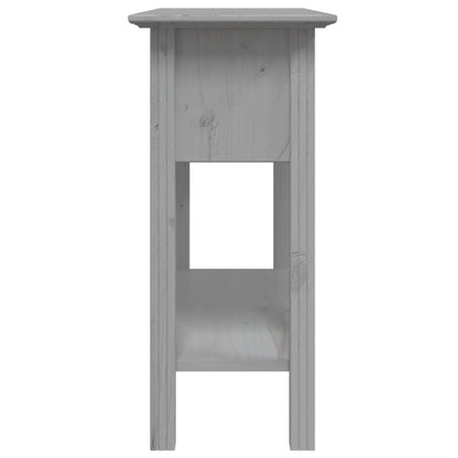 Tavolo Consolle BODO 91x35x74 cm Legno Massello Pino Grigio