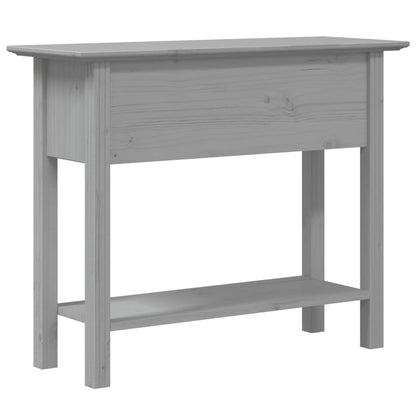 Tavolo Consolle BODO 91x35x74 cm Legno Massello Pino Grigio