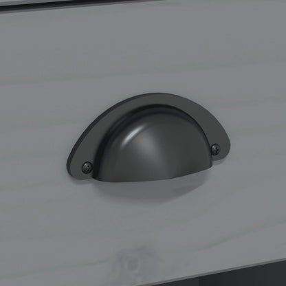 Tavolo Consolle BODO 91x35x74 cm Legno Massello Pino Grigio