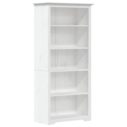 Libreria BODO 5 Ripiani 82x40x173 cm Legno Massello Pino Bianco | homemem39