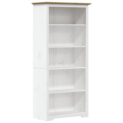 Libreria BODO 5 Ripiani 82x40x173cm Legno Massello Pino Marrone | homemem39